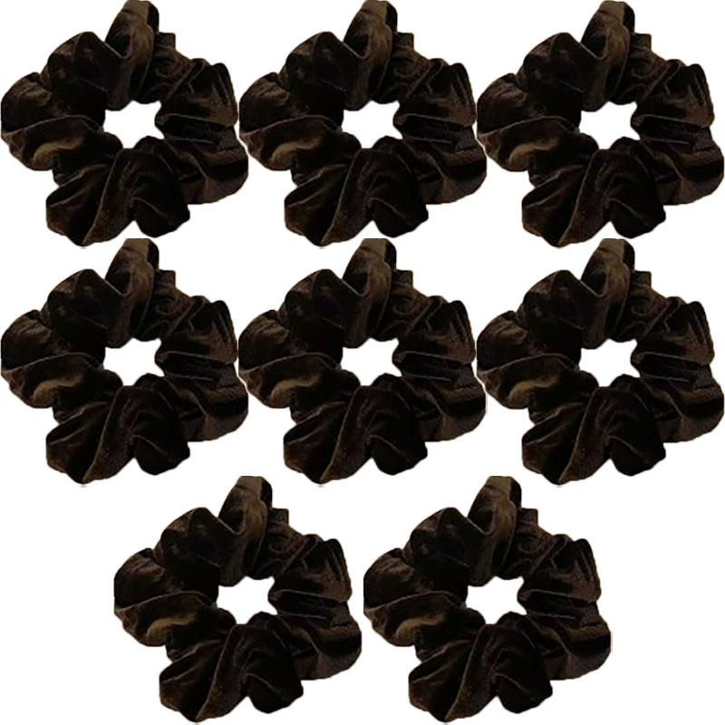 Koreanischer Samt Scrunchie Gummi Elastische Haarbänder Damen Einfarbig Stirnband Pferdeschwanzhalter Bänder Seil Mädchen Haaraccessoires