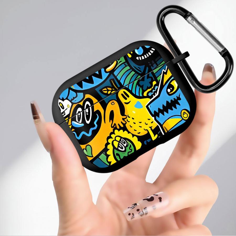 Graffiti Drucke Weiche Kopfhörerhüllen Schutzhülle Für Airpods Pro 1 2 Pro3 Pro2 3 4