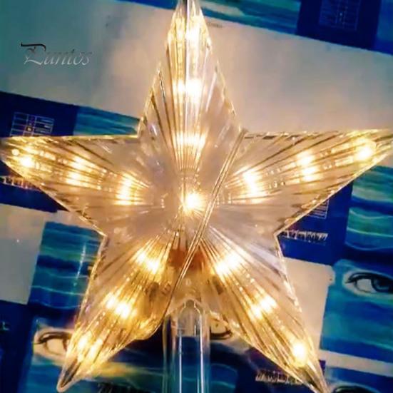 Hvězda na vánoční stromeček s LED světlem Kreativní tvar Plug-Play IP65 Vodotěsná zářící pěticípá hvězda Vánoční ozdoba na strom