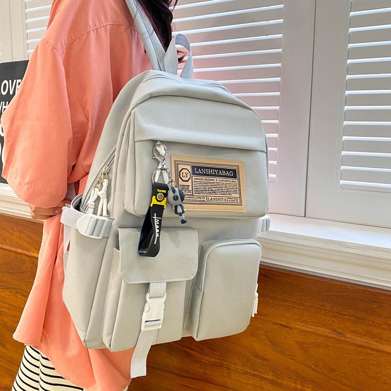 5 Stück/Set Rucksack Einfach Große Kapazität Reise Rucksack Mittelschüler Oberstufenschüler Schultasche