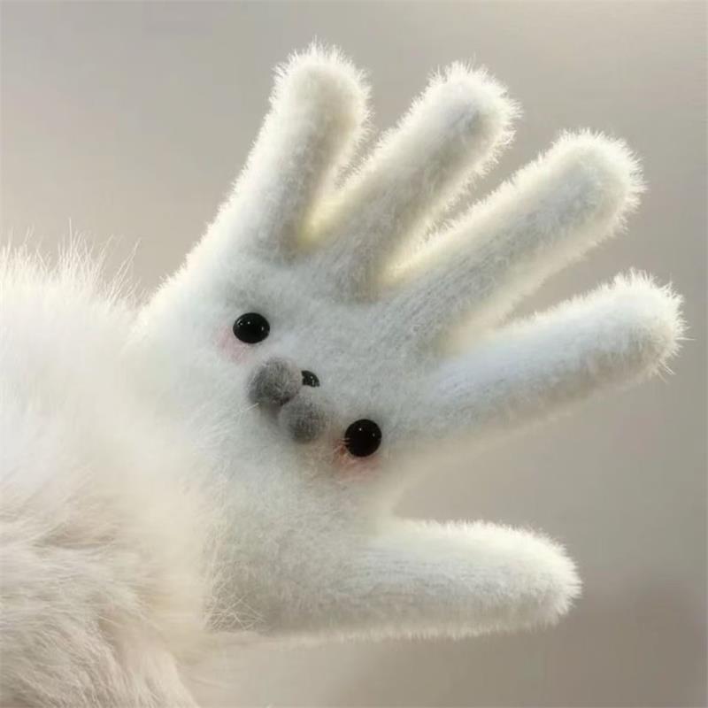 

Милый шарф с детенышем тюленя, снеговик, плюшевые перчатки, зимние теплые перчатки, защищающие от холода, модные трендовые перчатки с пятью пальцами, девчачьи рождественские подарки