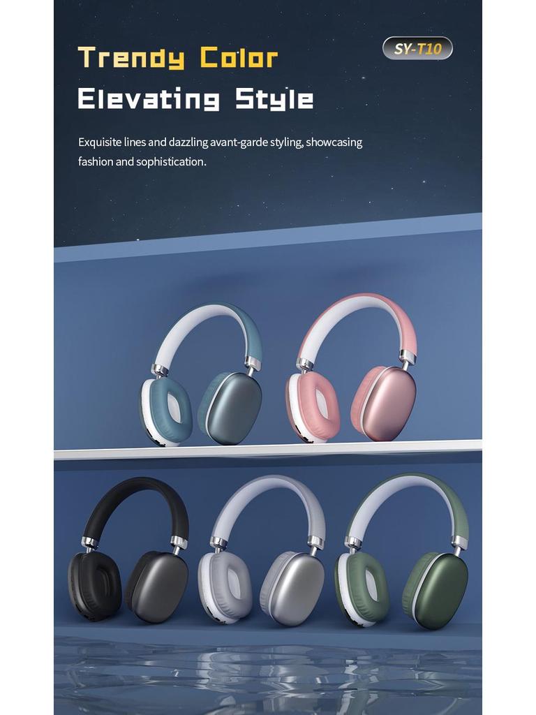 2026 Wireless Over-Ear Headphones: Customizable, Long Battery, High-Quality Sound, Bluetooth, Apple Compatible