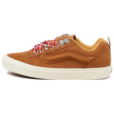 Knu Skool Anti Slip Wear Resistant Low Top Skateboard Shoes Women's Brown Sneakers VN0009QCLBR