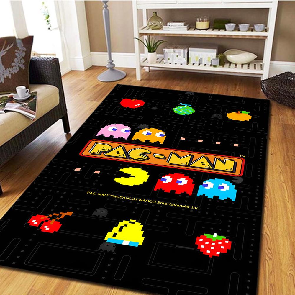 Tappeto da Pavimento Cartoon PAC-MAN, Tappeto Stampato Digitalmente Film, Tappetino Arredo Casa per Camera da Letto, Soggiorno -HYQ65