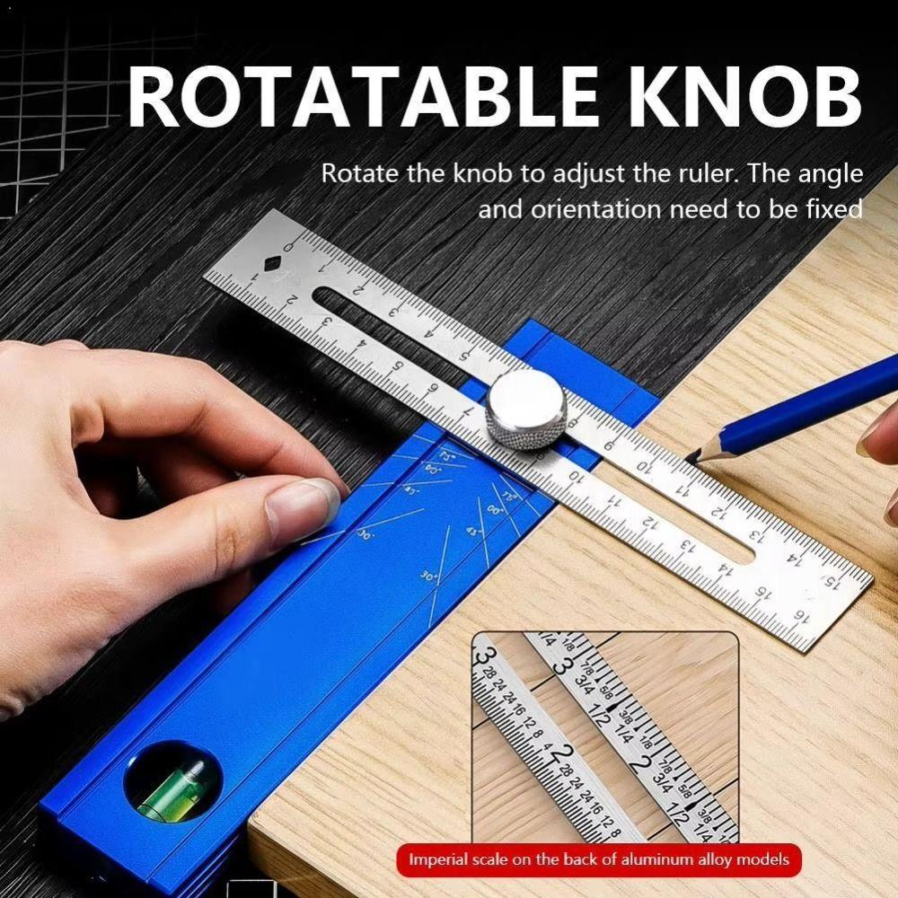 Adjustable Knob Scriber Marking Tools Aluminum Zinc Zinc Alloy Folding Measuring Ruler  Door Installation