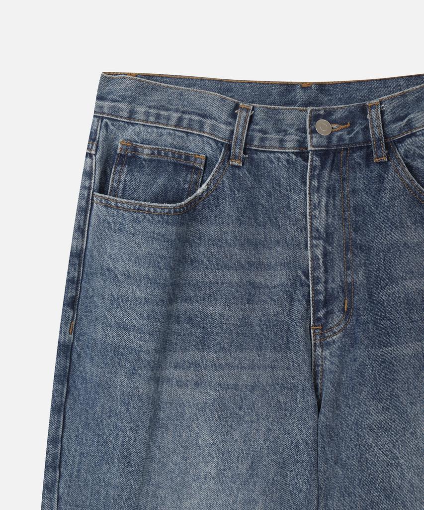 247Silijeu Curved Wide Denim Blue