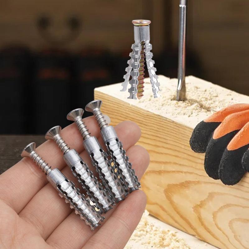 Carbon Steel Wall Anchor With Screws Heavy Duty Self Tapping Screw Drilling Plug Expansion Bolts Drywall Drilling Plug Fasteners