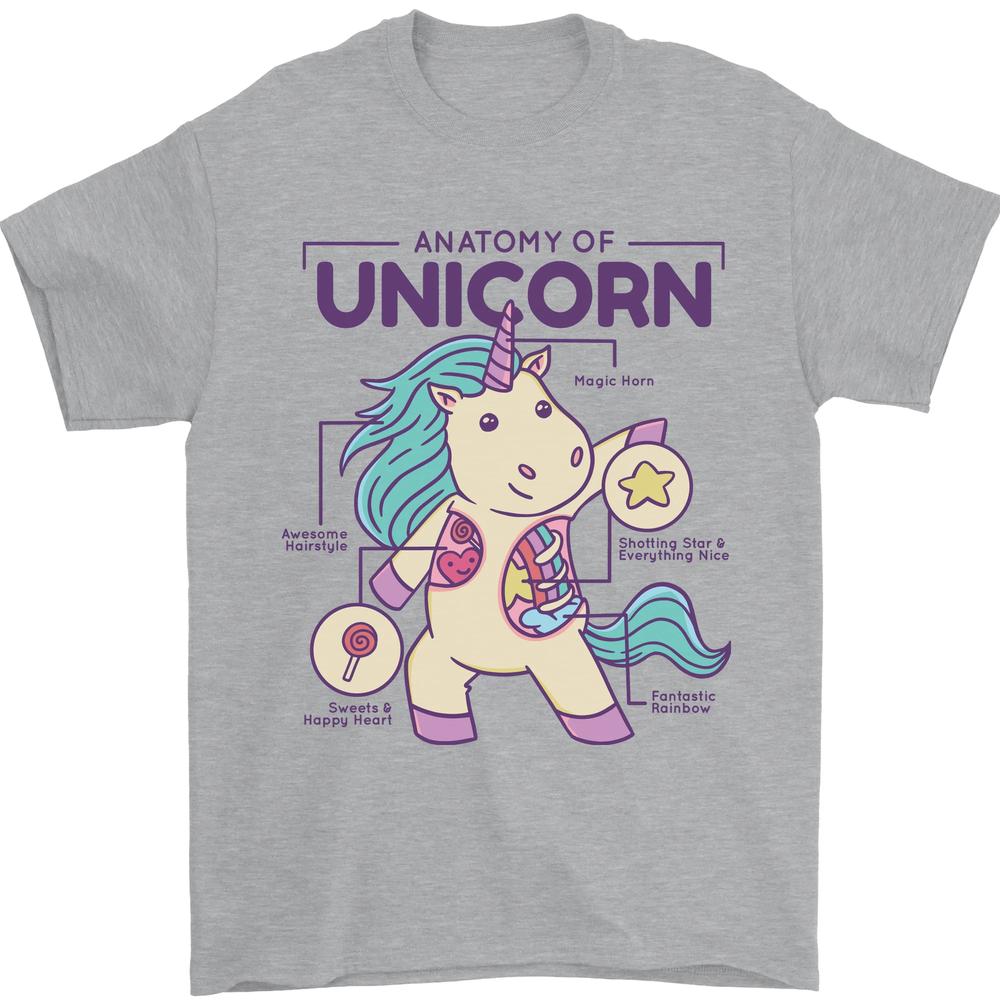 

Футболка унісекс із забавними фантазіями Anatomy of a Unicorn S