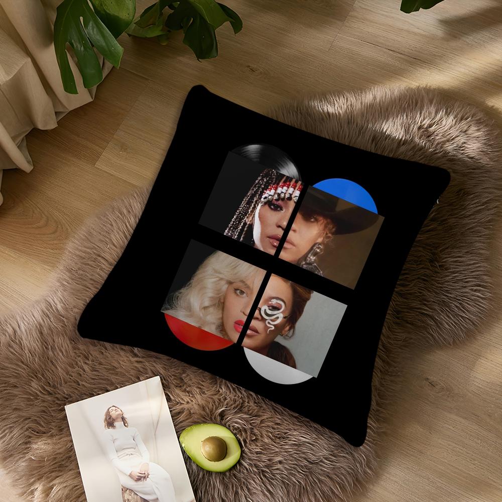 B-Beyonce Singer Cowboy Carter Pillow Case Living Room Home Sofa Office Shop Cover Printing Comfort Decoration Nordic Simplicity