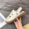 Baotou Sandals Women'S Summer Two Wear Thick-Soled Half-Slippers Flat-Soled Soft-Soled Versatile Casual And Comfortable Single Shoes