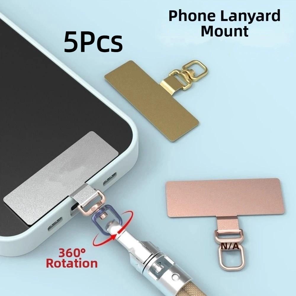 5Pcs Ultra-thin Phone Lanyard Connecter 360° Rotating Phone Patch Gasket Phone Accessory