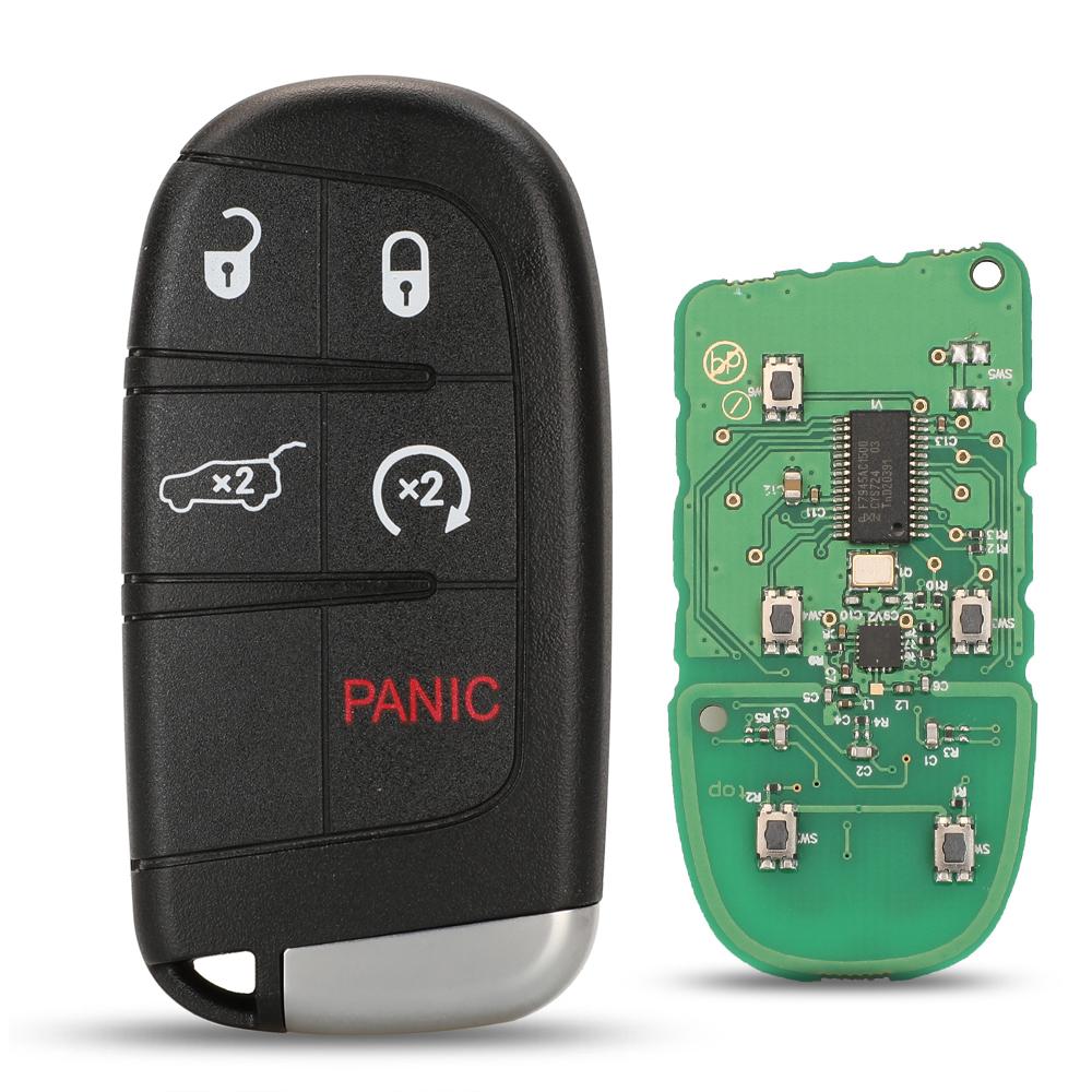 Jingyuqin M3N-40821302 Smart Card Remote Control Key 433MHz for Dodge Durango 2015-2022 Fob ID46 PCF7953 Chip 2/3/4/5 Buttons