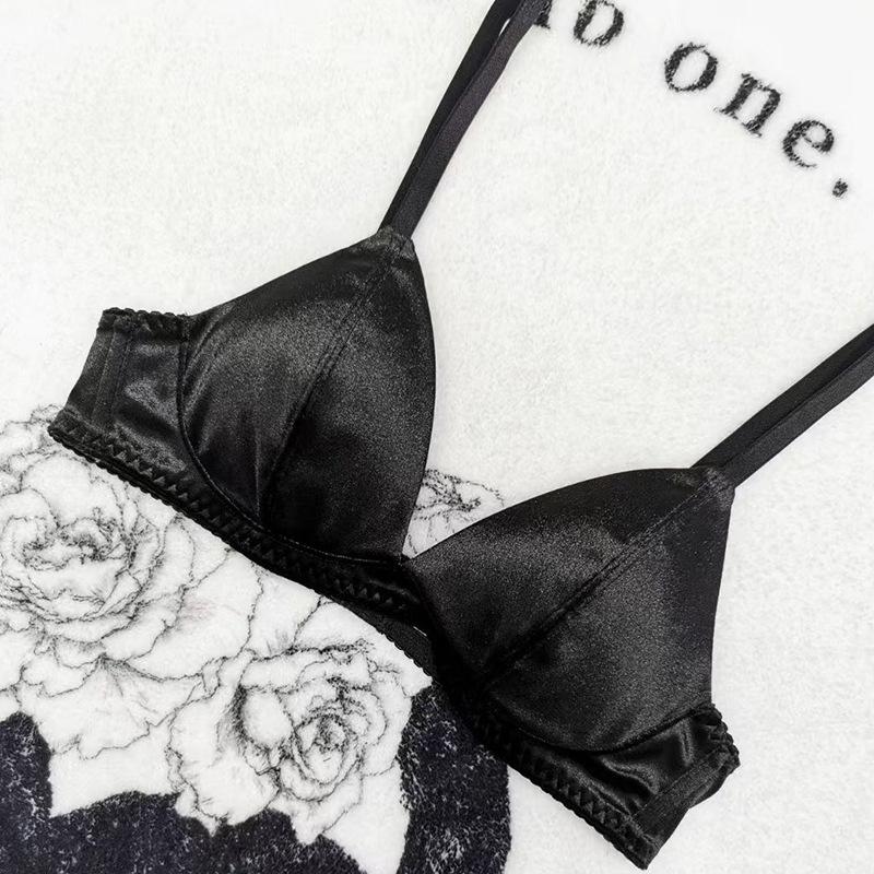 

Французское нижнее белье тонкий бархатный треугольный бюстгальтер без косточек сексуальный большой груди маленький бюстгальтер XL