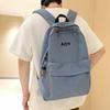 Backpack women's new Korean version Harajuku college student schoolbag student backpack simple solid color large capacity backpack