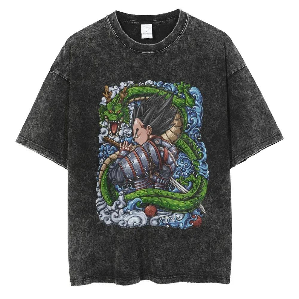 Dragon Ball Z Perfect Cell & Cell Jr. Vintage Washed Anime Print Oversized T-Shirt | Unisex Streetwear Top