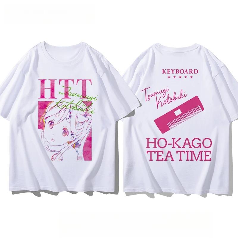 

KON Yui Hirasawa Anime Cosplay Short Sleeve Crew Neck Y2K TShirt New Top Comfortable Fashion Women And Unisex Tshirts M
