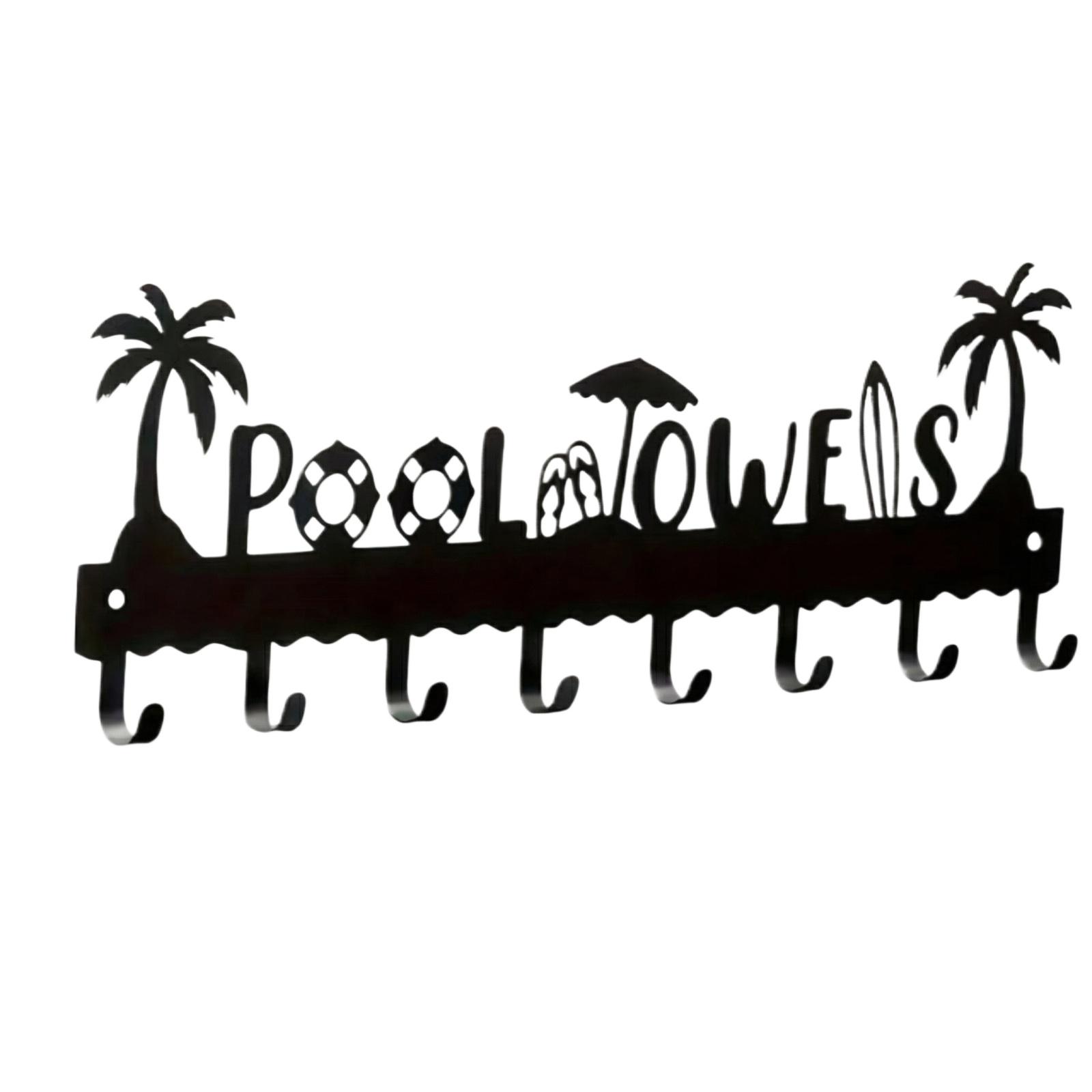 Iron Pool Hook Home Storage Rack one size