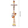 Crystal Cross Pendant Decorative Charm Ornament Crafts Household Decoration for Indoor Outdoor Traveling Car Decoration