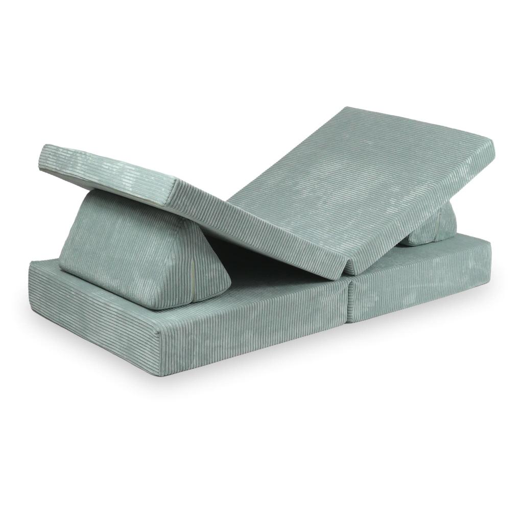 Montessori Comfort Corduroy Play Sofa Light Mint