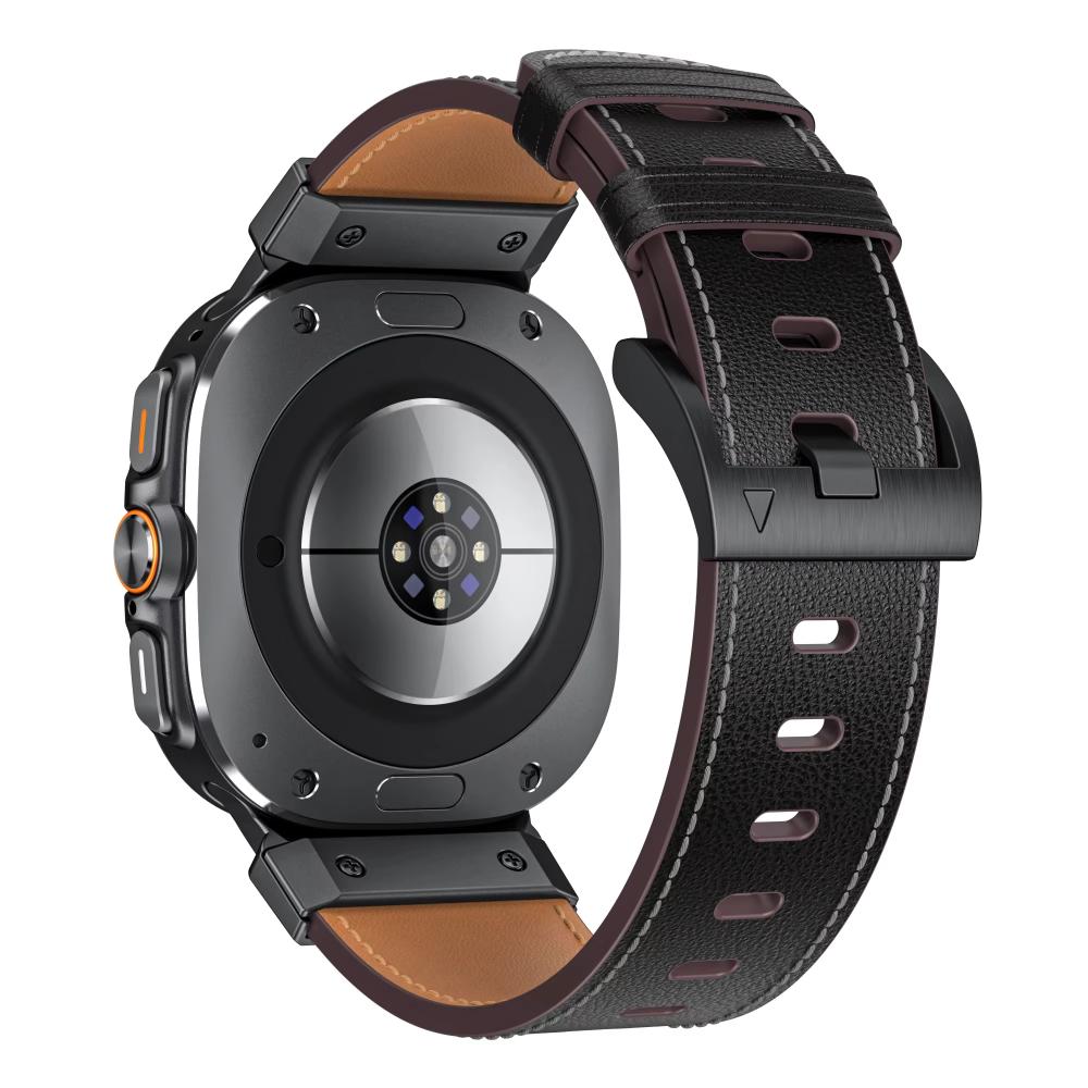 Metal+Leather Strap for Samsung Galaxy Watch Ultra 47mm Wristband Accessories for Samsung Galaxy Watch 8-7 Ultra 47mm Belt