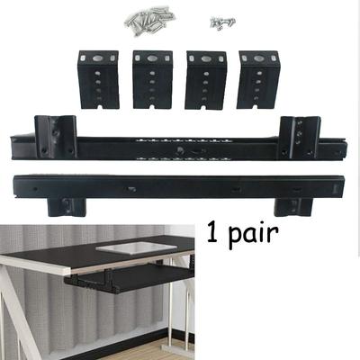 1 paar Tastatur Halterung Computer Schreibtisch Guide Büro Volle Erweiterung Hardware Hause Schublade Gleitschiene Lange Kugellager Hebe