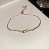 Zircon Love Bow Round Arrow Flower Pendant Bracelet Fashion Versatile Bracelet Light Luxury High-end Jewelry