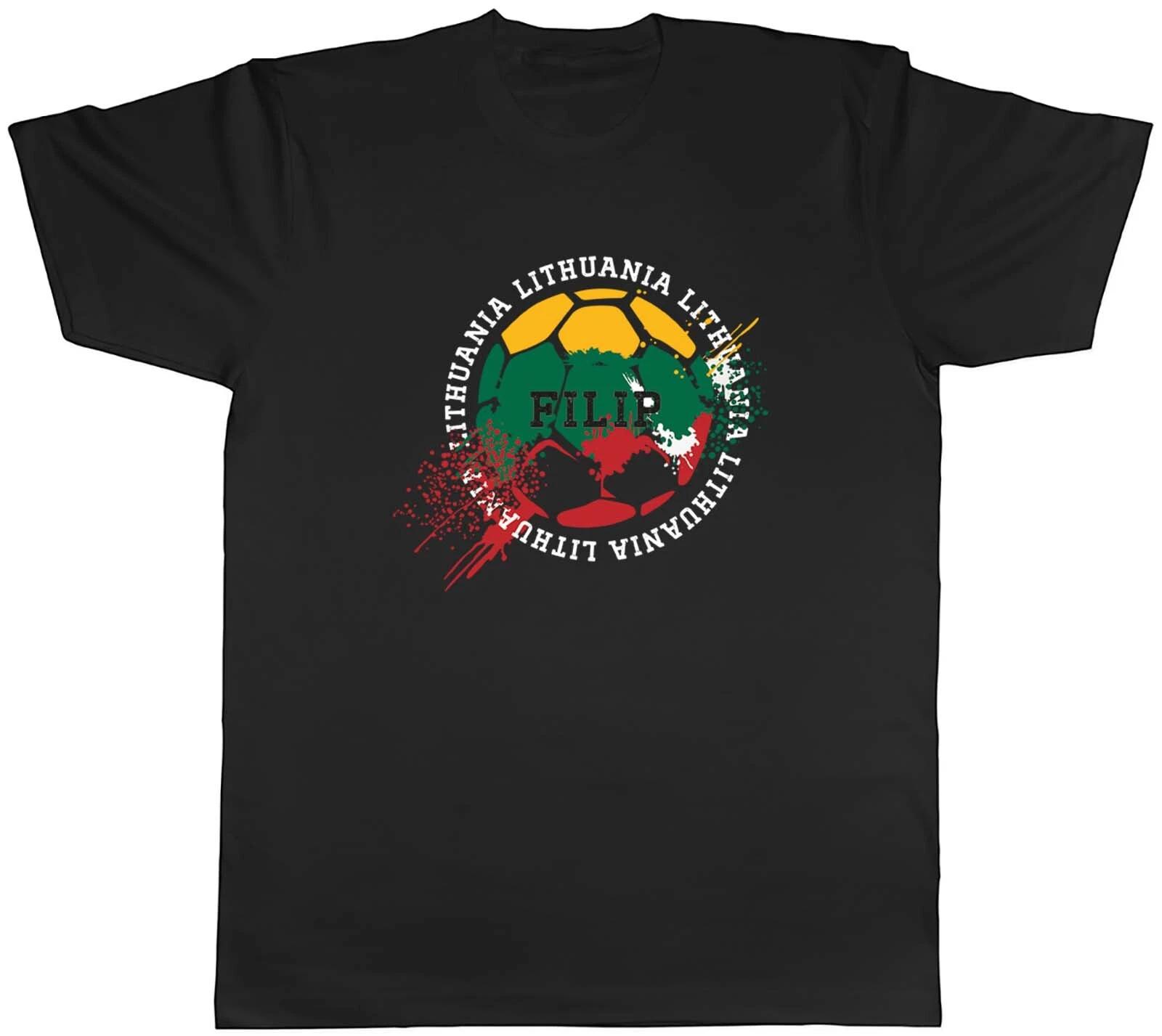 Personalised Lithuania Football Sports Mens Unisex T-Shirt Tee Gift XXXXL