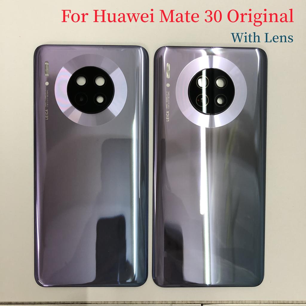 Original For Huawei Mate 30 Glass Battery Back Cover Camera Lens Frame Rear Door Housing For Huawei Mate 30 Battery