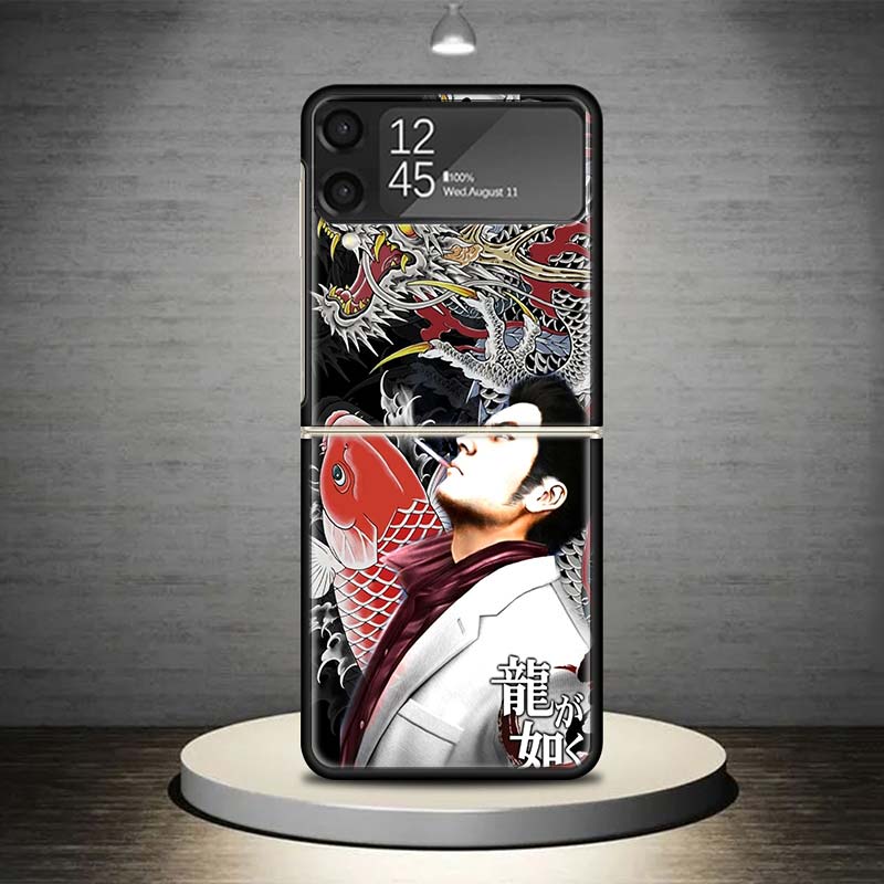 Yakuza 0 Game Phone Case For Samsung Galaxy Z Flip 7 6 5 4 3 5G Shockproof Cover Z Flip7 Flip6 ZFlip5 Flip3 Flip4 Luxury Shell G