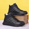 Winter Warm Men Boots Leather Wool Fur Outdoor Snow Boots Handmade Waterproof Working Non-slip Ankle Boots