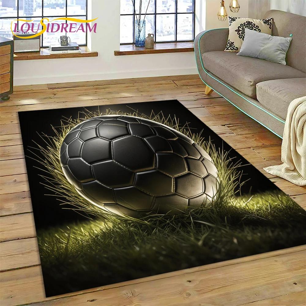 Soccer Football Field Rug Carpet for Living Room Bedroom Home Decor,Floor Mat Non-slip Decoration for Sofa Kitchen Doormat Gifts