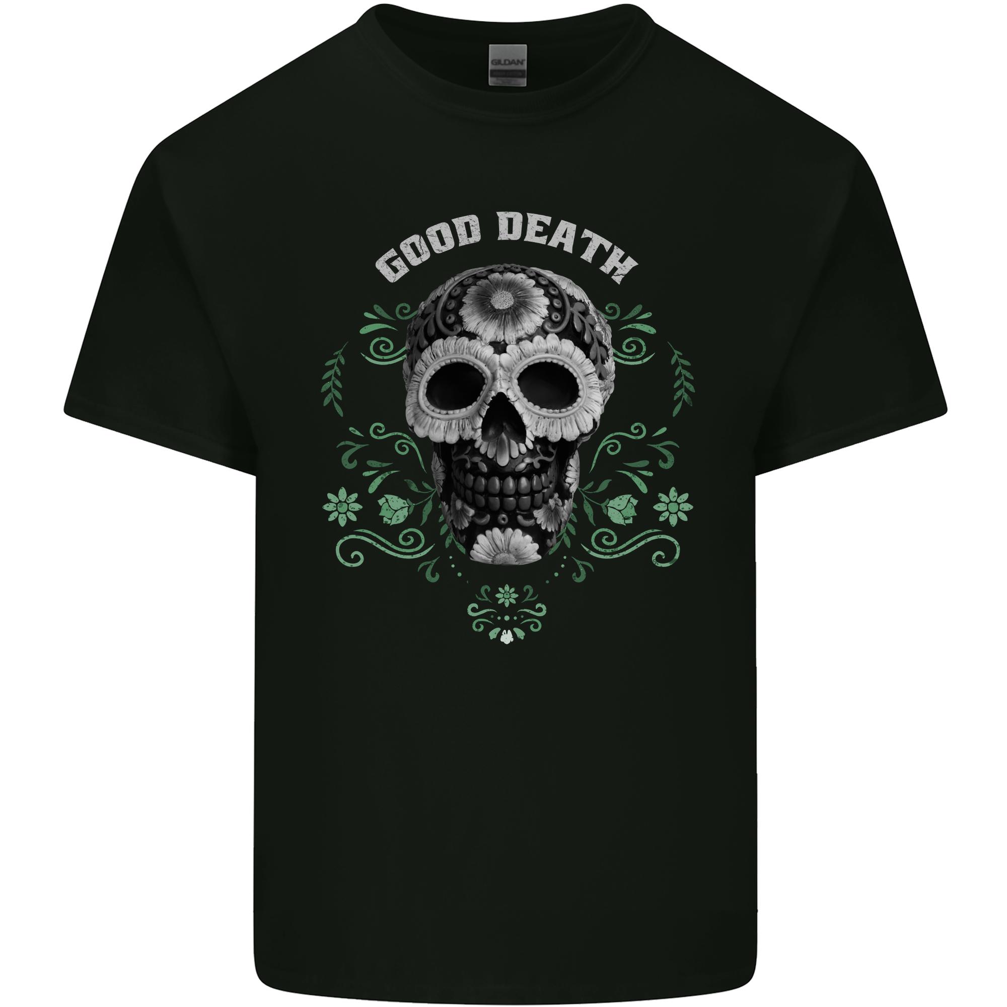 Good Death DOTD Day of the Dead Sugar Skull Unisexs Light Cotton TShirt S