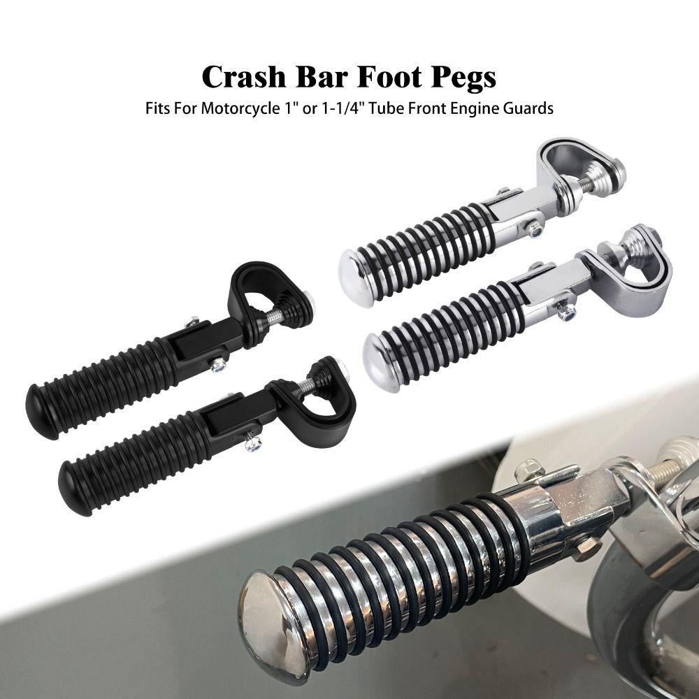 Zinc Zinc Alloy Steel Highway Crash Bar Footpegs Engine Guard Footrest  Front Crash Bar