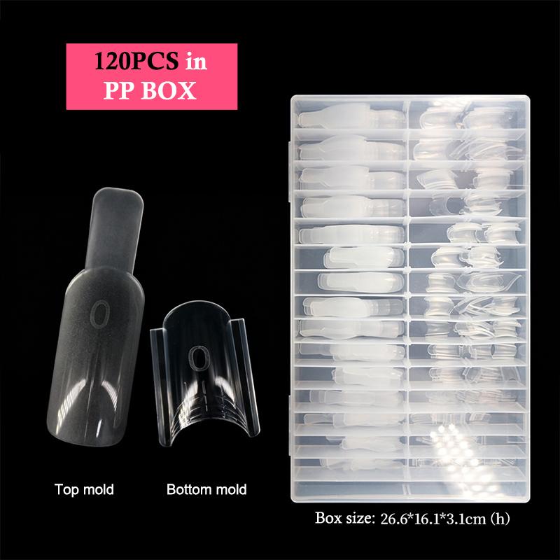 60/120/240 Pezzi Forme Doppie per Unghie a Sandwich Forme per Estensioni Unghie Ovale Forma Superiore e Inferiore Per Estensioni Unghie Veloci Strumenti per Manicure