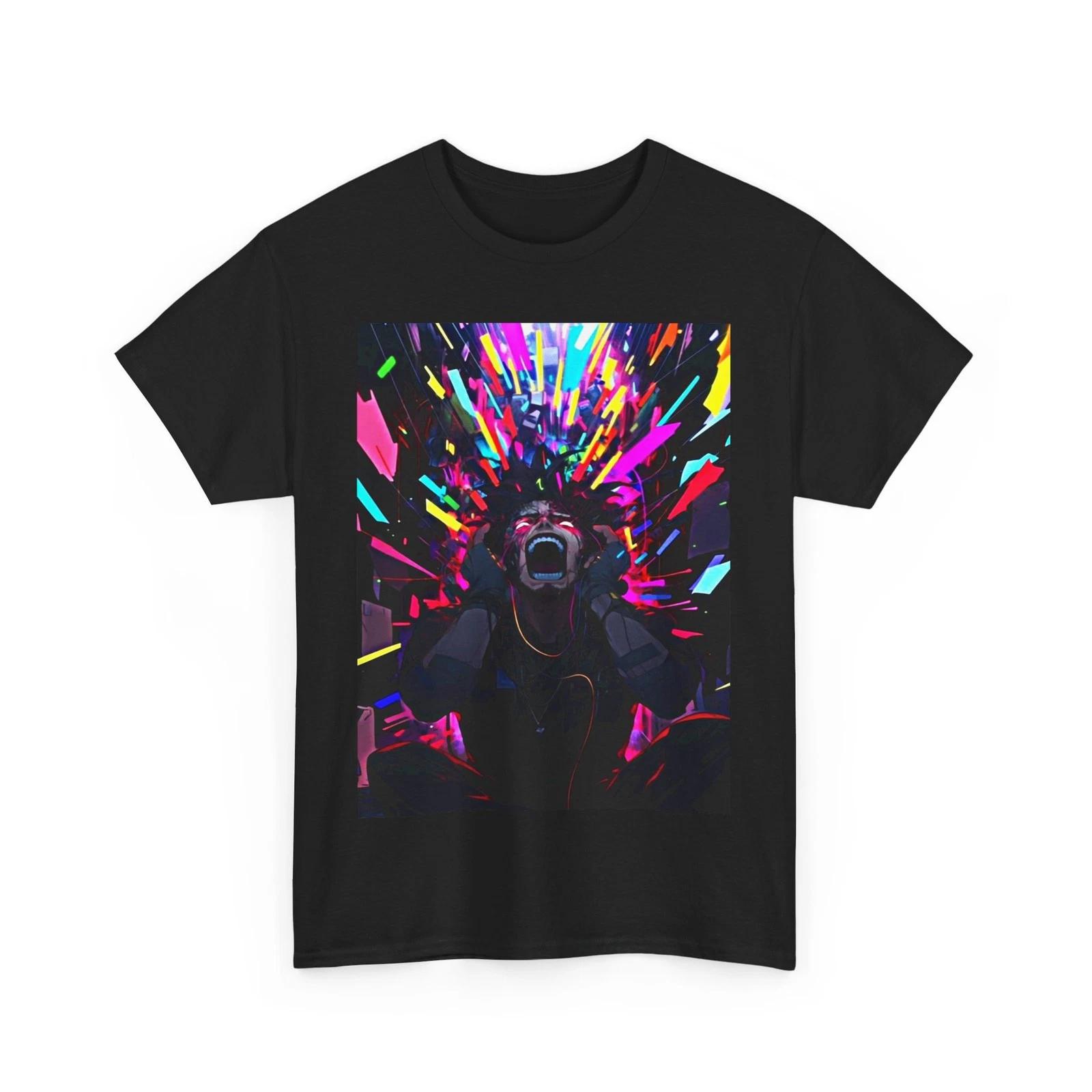 

ANIME BOY MAN MUSIC TRIPPY Tshirt TEE STREET WEAR RAVE GIFT MEN BOYS GAMER SHIRT 2XL