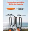 Carrello Kayak SucceBuy Capacità 150 lbs Trolley per Stand Up Paddle Board con Ruote in Gomma Solida da 10 Pollici e Cavalletti per Paddleboard