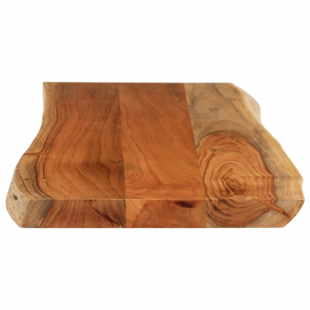 Table Top 80x40x3.8 cm Rectangular Solid Acacia Wood Live Edge