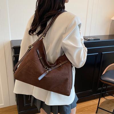 Tote Bag Women's New Retro Simple Shoulder Bag Bag High-end Large-capacity Dual-purpose Backpack