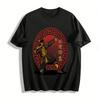 Vintage Japansk Rustad Samurai Bågskytte Grafisk T-shirt Ren bomulls T-shirt