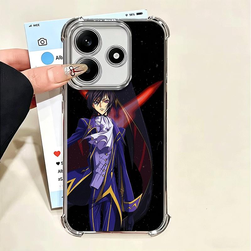 Code Geass Anime Plating Phone Case For Xiaomi Poco X5 X6 X7 X8 Pro Max F8 Ultra F7 M8 M7 M5S Redmi 15C 15 14C 13C 13 X3 12C F6