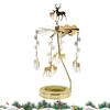 Christmas Aromatherapy Carousel Candles Holder Christmas Rotary Gold Carousel Candle Spinner Metal Tea Lamps Home Decor