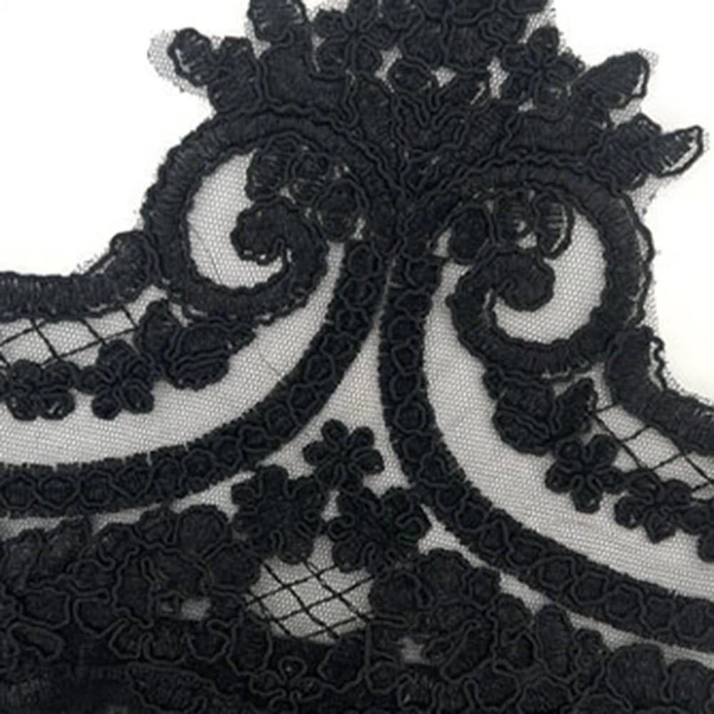 Witch Halloween Feather Cuffs Embroidery Halloween Wristband Women Feather Lace Gloves Carnival