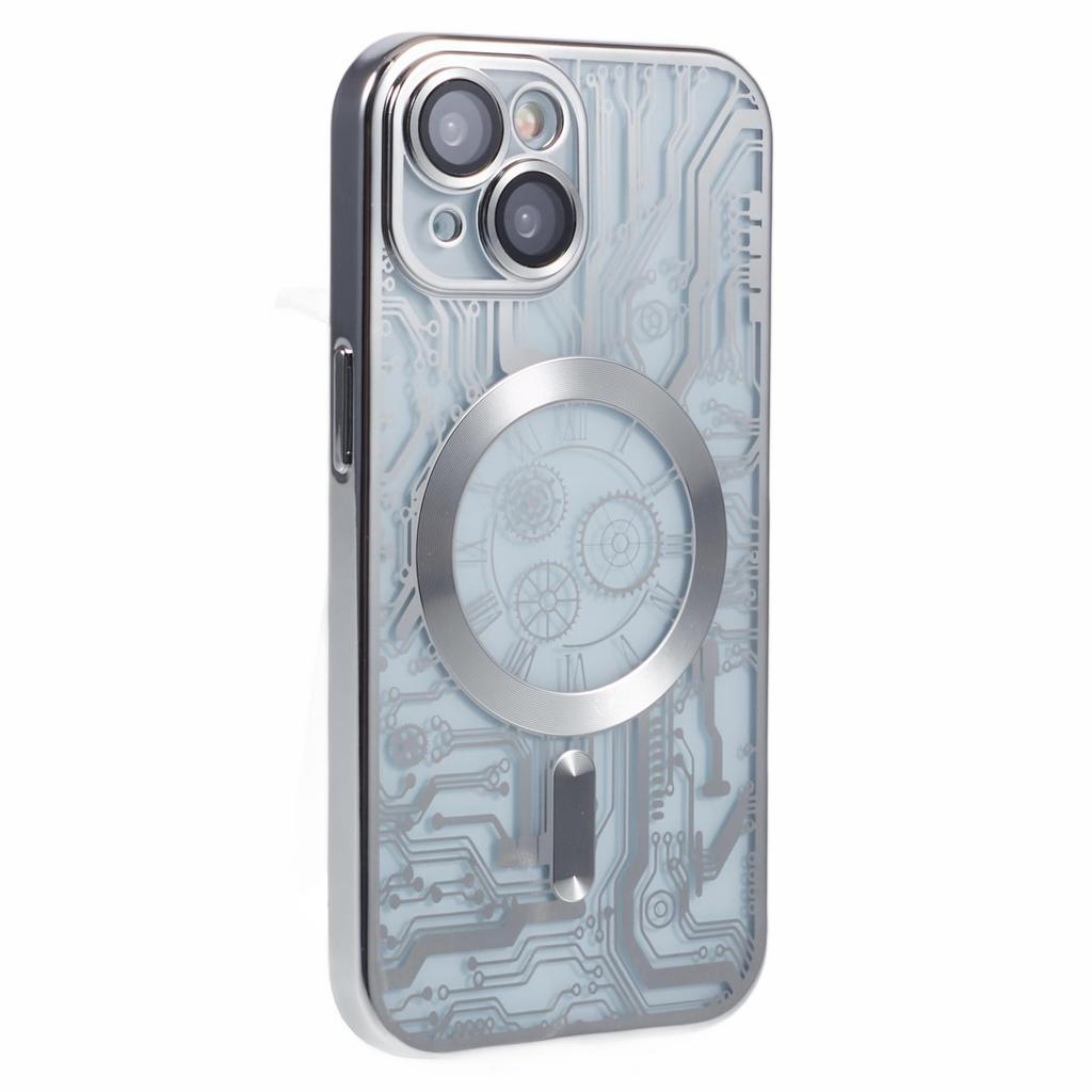 AR Series For iPhone 15 Magnetic Case Electroplating Soft TPU Cover Compatible with MagSafe