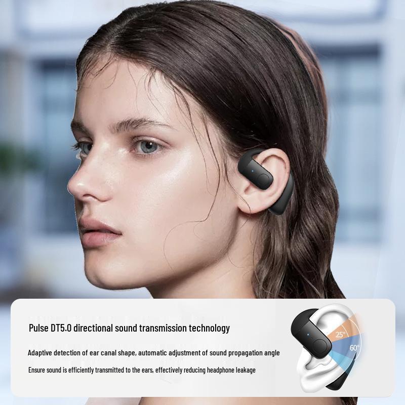 Wireless Non-In-Ear Bluetooth Earphones with Anti-Drop Design, Long Battery Life, and Noise Reduction