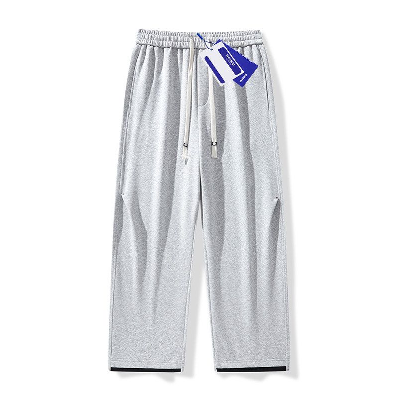 Wassup Trendy American-Style Beige Wide-Leg Pants for Men, Autumn Loose Fit, Trendy Versatile Straight-Leg Sweatpants for Teenagers