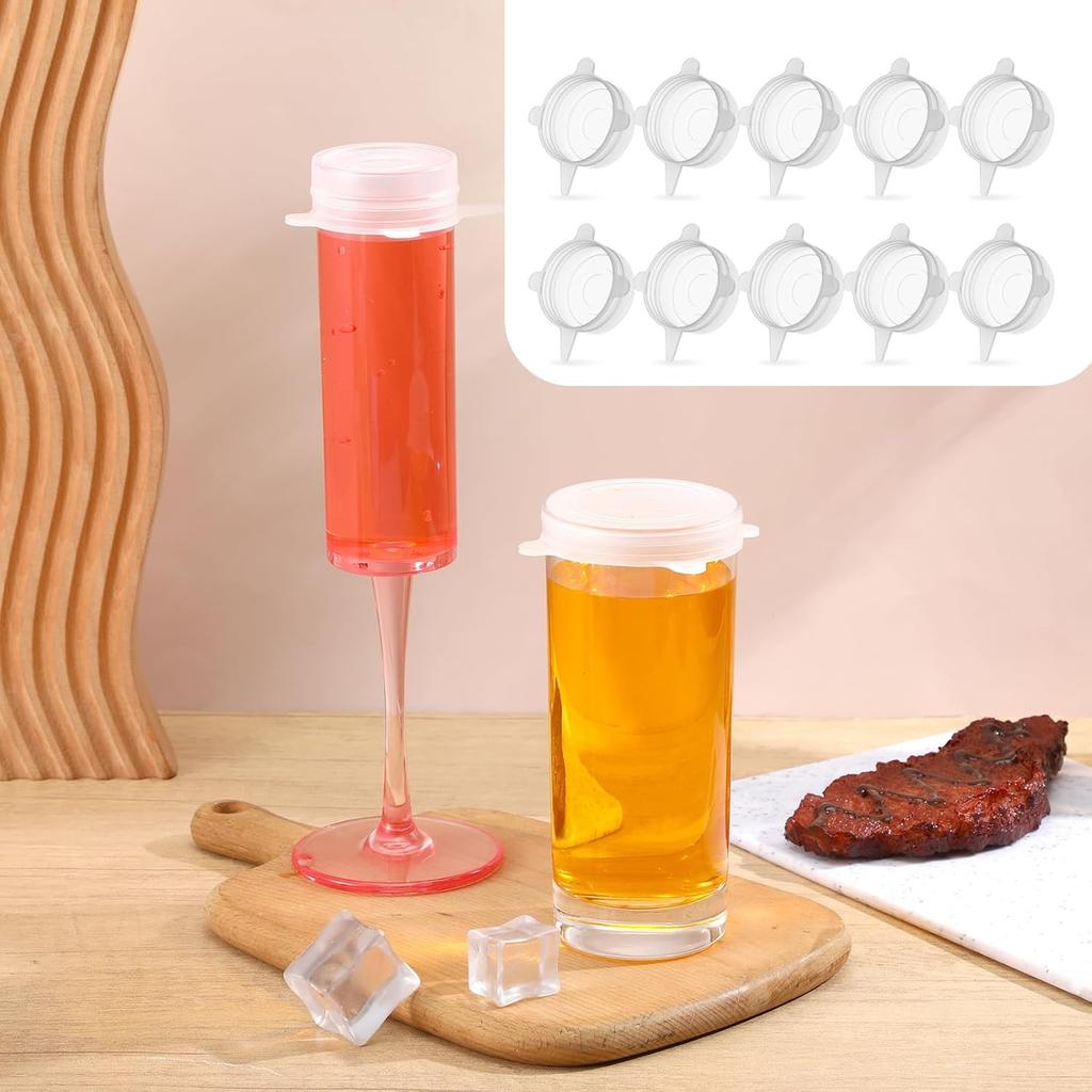 10 Pcs Extra Small Silicone Stretch Lids, 2 Inch Sturdy Reble Silicone Stretch Lids Jar Cover Sealed Food Storage Covers to Fit 2 In to 2.4 In Small