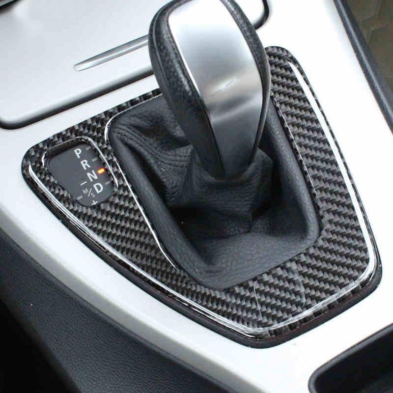 Carbon Fiber Gear Shift Panel Trim Sticker for BMW 3 Series E90 E92 E93 2005-2012 Car Inner Center Control Decorative Accessory