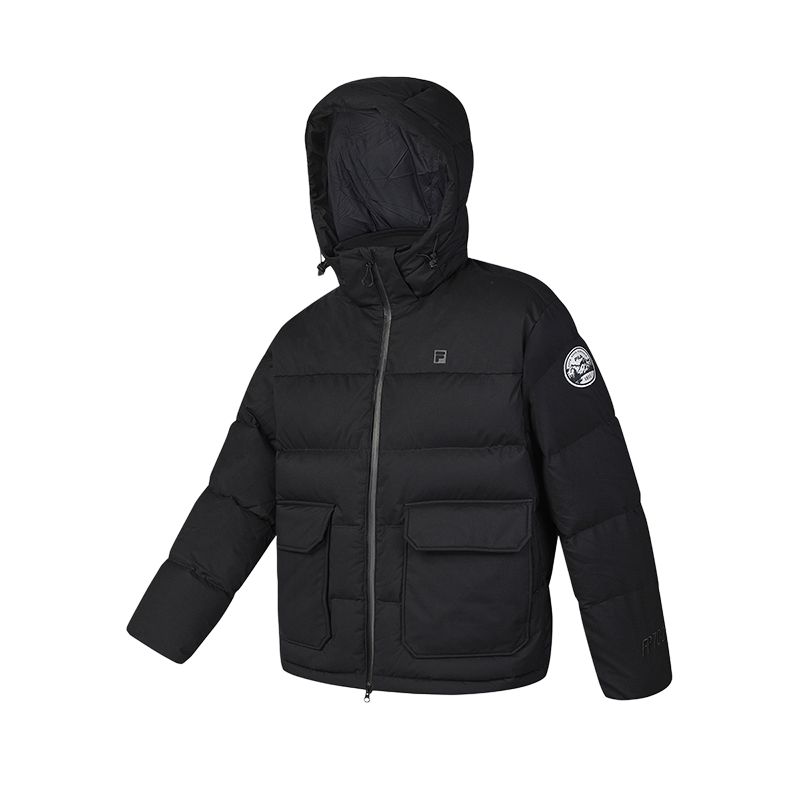 

New FILA Fitness Down Jacket Unisex Jet Black A51M441902F-BK S(165/88A)