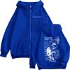 Felpa con Cappuccio e Zip Moda Vintage Felpe con Zip Unisex Casual Pullover Oversize