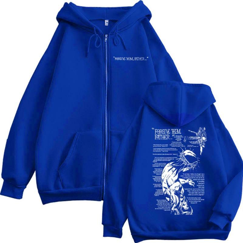 Felpa con Cappuccio e Zip Moda Vintage Felpe con Zip Unisex Casual Pullover Oversize